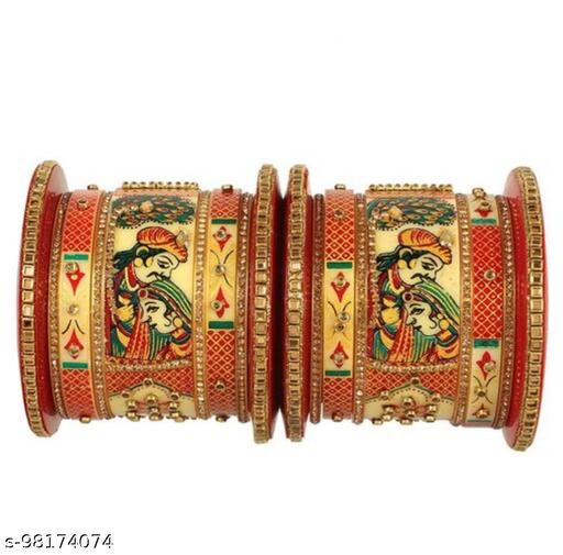 Traditional printed Bridal Chooda set bangles