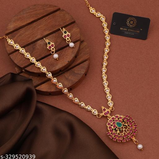 SIRAAZ-Elegant-Sparkling-Trendy-Ethnic-Long-And-Short-Silver-Plated-Traditional-Fashion-Jewellery-Set-for-Women-&-Girls.