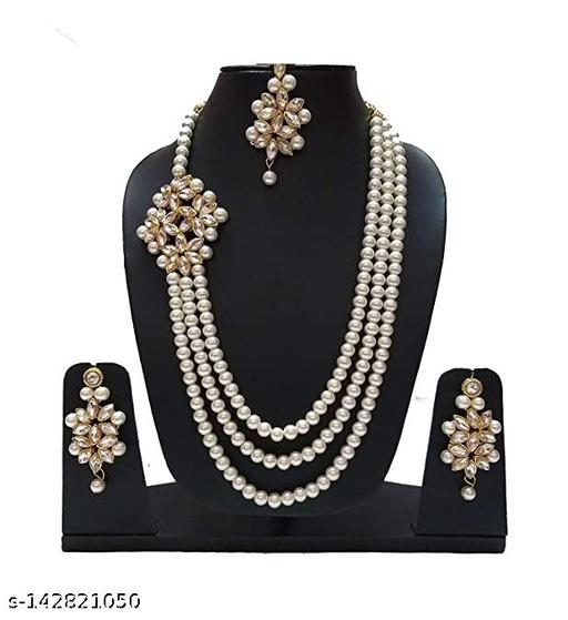 The-Trends-kundan-pearl-rani-haar-necklace-set-with-1choker,-earrings-and-maang-tikka-for-girls-and-women