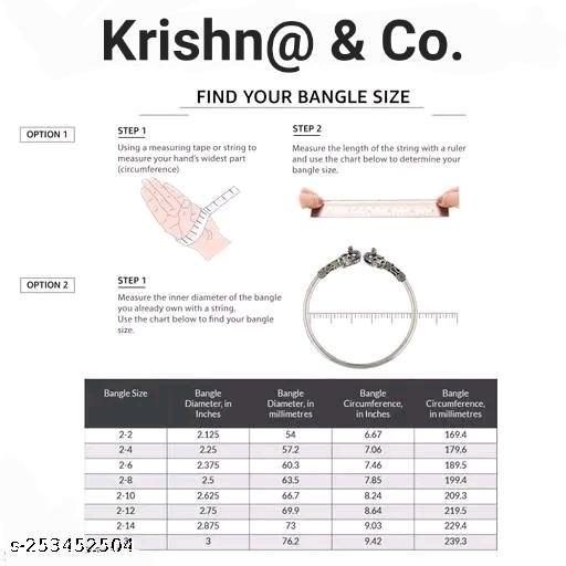 Krishn@ Single handed Beads worked metal bangles chuda for Women/Girls