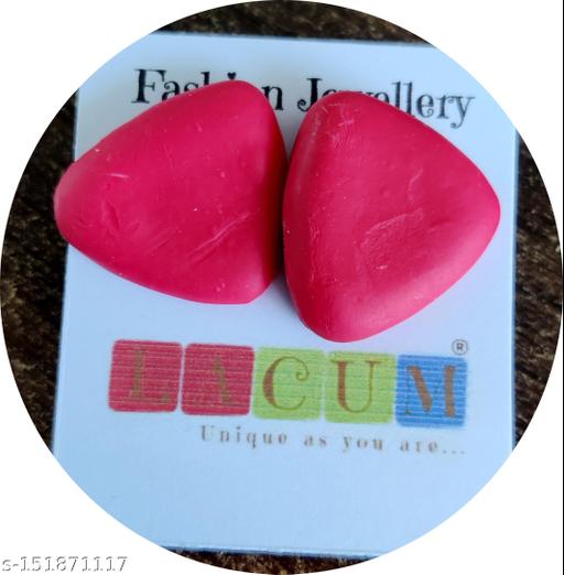 LACUM® Handmade Polymer Clay Stud Earrings for Women