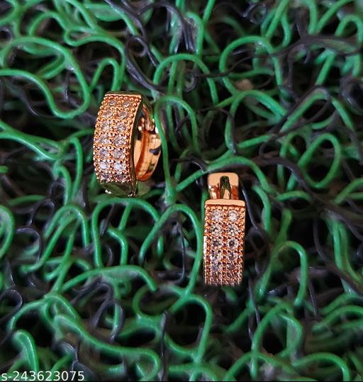 Kalpit New Golden Bali Earrings, Modern, Unique, Eassential, Latest Fancy, Stylish Bali Earrings for Women and Girls (Pack of 1 )