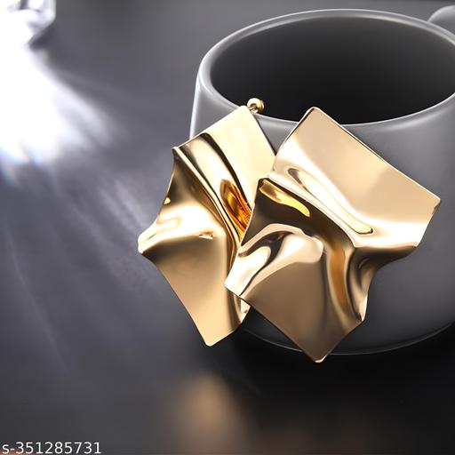 Irregular Gold Colour Big Earring