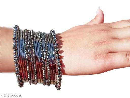 Oxidised Silver Bangles/Beautiful Ethnic Party