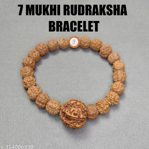7 Mukhi Rudraksha Bracelet Nepali For Men And Women, 100% Original Natural Rudraksha Charged And Activated