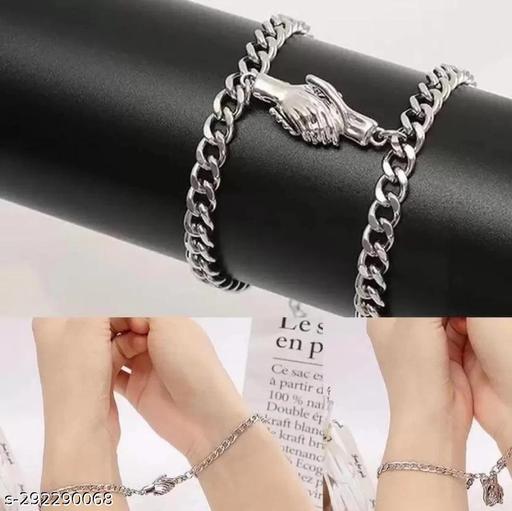 Magnetic Couples Bracelets for Women Men, Stainless Steel Heart Magnet Couple Bracelet