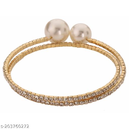 Archi Collection Crystal Open Adjustable Bracelet for Women , BR49