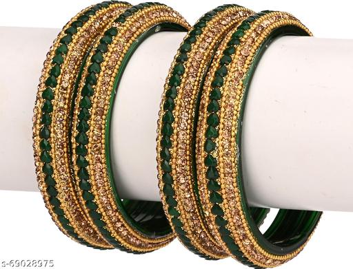 Somil New Designer Combo Of Colorful Glass Bangle/Kada Set_Bridal1398
