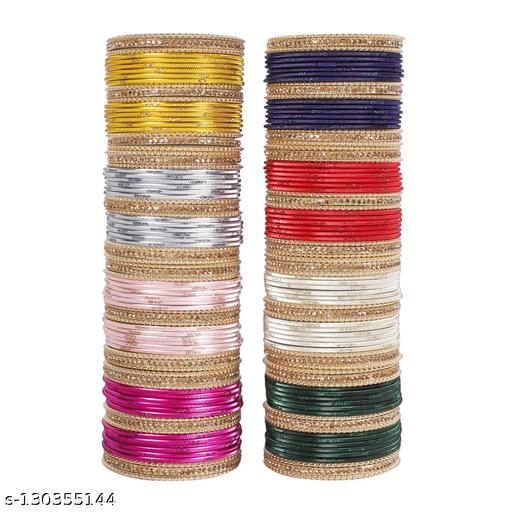 TerraBand Fashion 8 Multi Colour Beautiful Mattel Bangle Box For Women And Girls