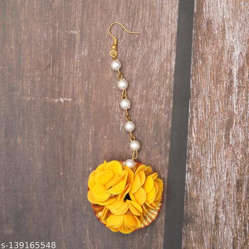 Honbon-Flower-Jewellery-Set-for-Ladies-Mehandi-/Haldi-/Bridal/Baby-Shower/-Marriage-Bridal-Artificial-kathakali,Balika-Vadhu-Jewelry-Latest-Design-Necklace,MaangTikka,Earrings,Bangles-1-Set