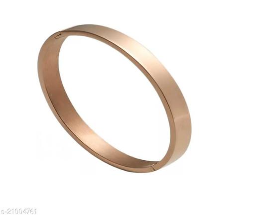 MYKI Classic Plain Rosegold Kada Bracelet For Women & Girls