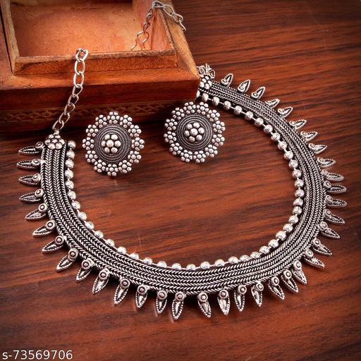Oxidised-Silver-Silver-Jewelry-Set