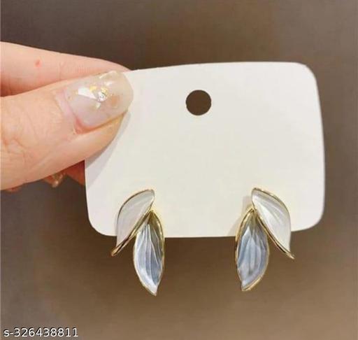Latest Korean Leaf look Stud Earring For Girls and Women Fashion