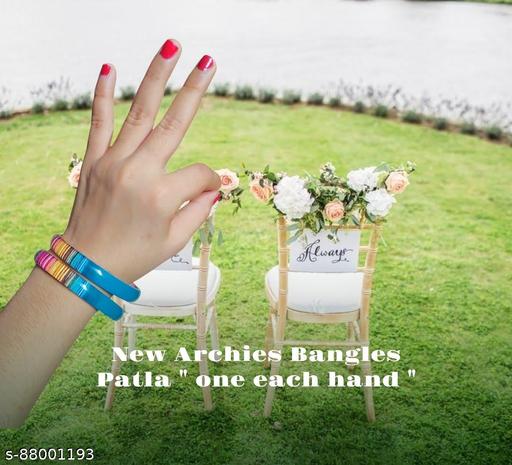THE ARCHILIES PATLA SET OF 2, PVC, FEMALE, DGREEN Bracelet & Bangles