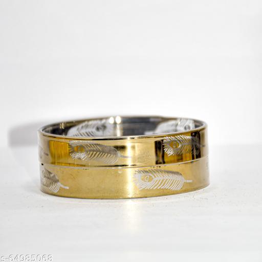 Shez New Bridal Collection Glass Bangle/Kada Set, Silver, For Festive & Daily Uses, Pack Of 2