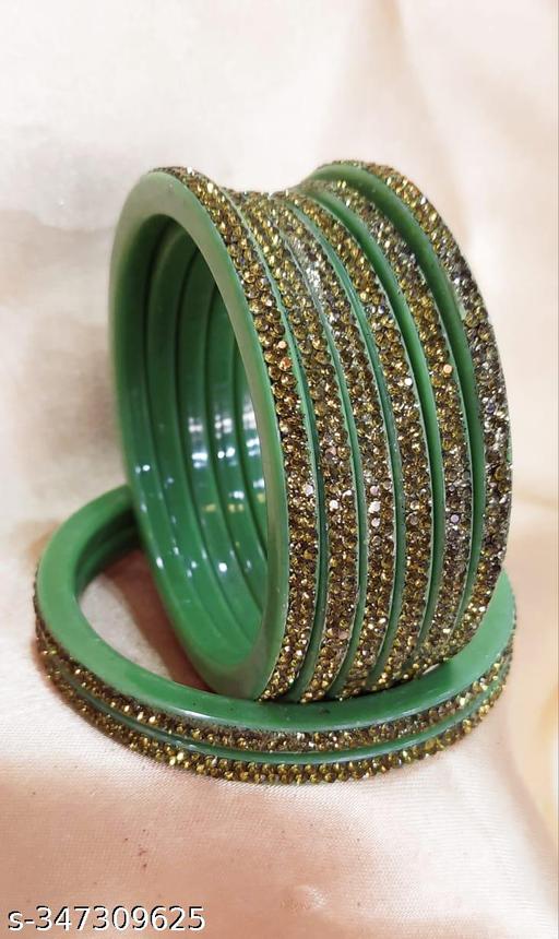 Olive Plastic Bangles 8 Pc. Set