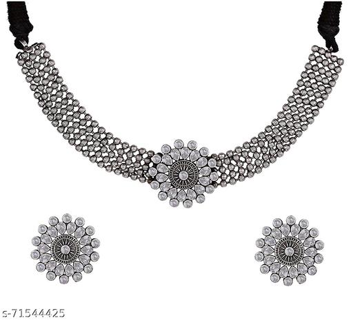 Choker-With-Earrings-For-Girls-Women