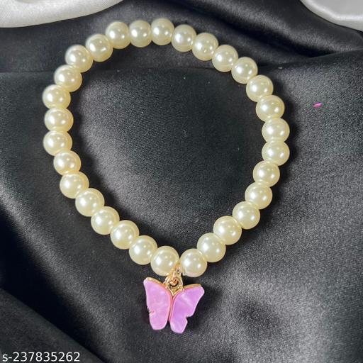 Acrylic Sea Green Butterfly Pearl Bracelet