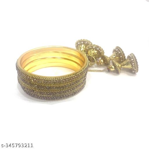 ONLINE BANGLES SHOP LATKAN SURBHI PARI GOLDEN color chudi 4 Pic on metal