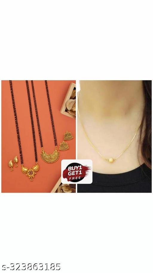 Alloy-Gold-Plated-Fancy-Traditional-Wear-Buy-1-mangalsutra-Set-And-Get-1-Necklace-Free-Pack-Of-3
