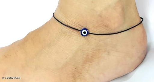 Evil Eye Bead with different color Cottan Thread Anklet/nazariya anklet For Girls