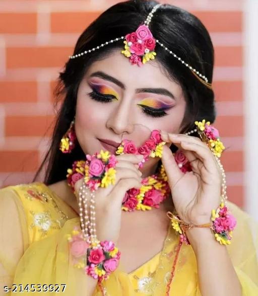 Flower-Jewelry-for-Haldi:-Explore-Beautiful-Floral-Adornments-on-Meesho
