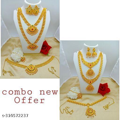 Indian-Gold-Plated-2-Combo-Jewellery-Set-For-Women/-Girls