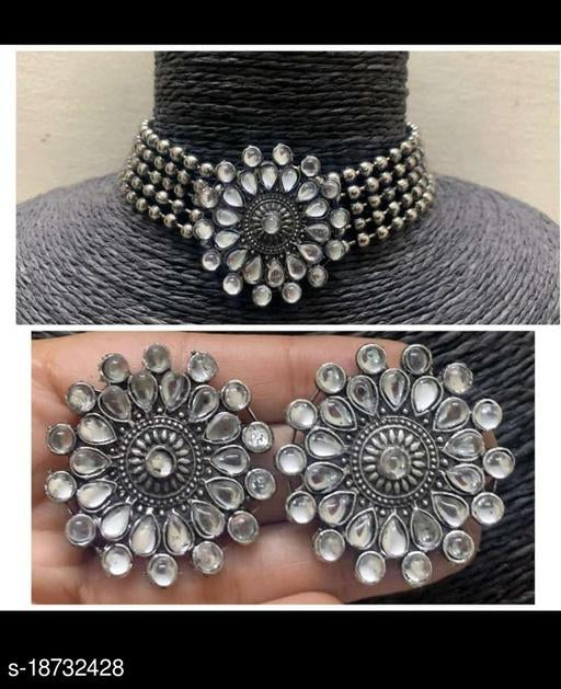 PRASUB-Fancy-Designer-Germal-Silver-Necklace-Set-For-Girls-and-Women