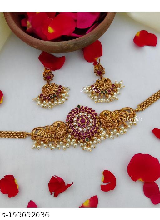 Traditional-Jewellery-Neckless-With-Earrings-Pearl-Alloy-Earring-Set,