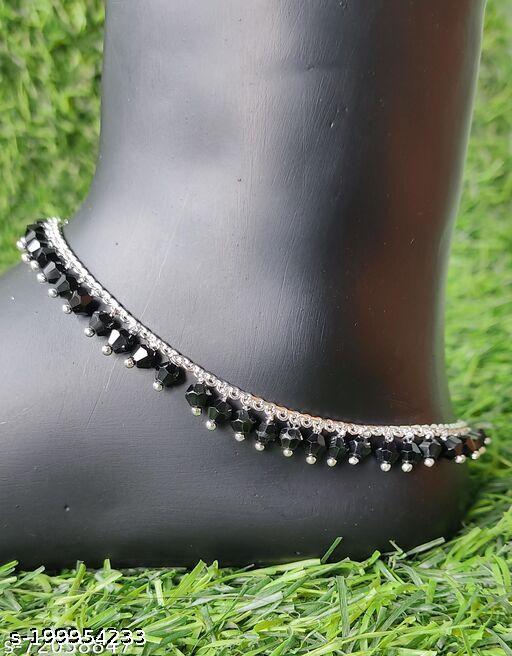 Anklets for Woman White Metal Anklets for Daily Wear (New Design Payal)