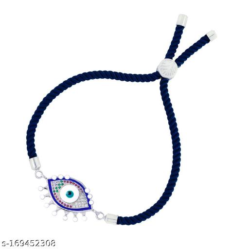 ZIVOM Blue Silver Enamel Thread Turkish Evil Eye Bracelet For Women