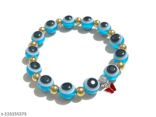 Turquoise Elegance: Butterfly Evil Eye Bead Bracelet for Women and Girls