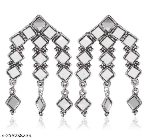 Renuka-Jewels.-Afghani-Style-Silver-Oxidised-Mirror-Choker-Necklace-Set-with-Bracelet-for-Women-&-Girls