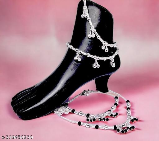 Combo of 2 anklet pairs for women