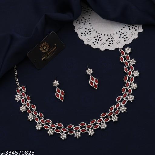 ANSHRA-JEWEL-Silver-Necklace-With-1-pair-Of-Earrings-For-Women-And-Girl
