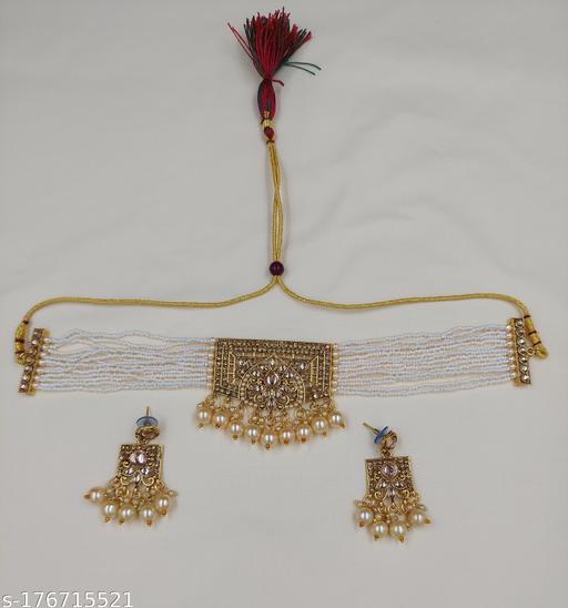 Jewellery-Kriya-Moti-Choker-Set-Gold-Plated