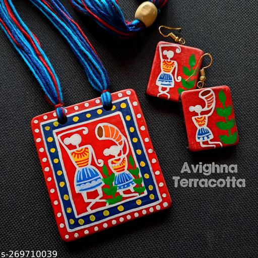 Handpainted-Terracotta-Jewellery-Set-by-Avighna