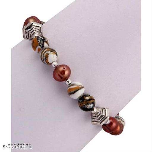 Pearlz Ocean Twinkled Mosaic Beads & Fresh Water Pearl 7.5 Inches Bracelet