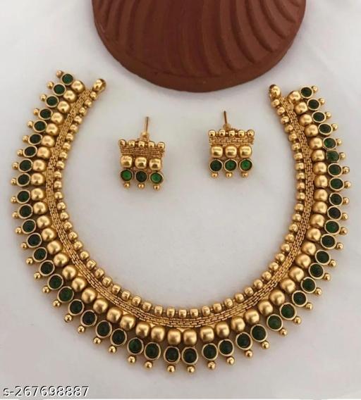 SHREE-ADINATH-Temple-Jewellery-Designs-Inspired-Gold-Plated-Jewellery-Set-II-Gold-Plated-Fashion-Jewelry/Designer-Pearl-Necklace-/-Wedding-Wear-Bridal-Gift-II-South-Indian-Kempu-Stone-Jewellry-Set-II-Traditional-Jewellry-Set-II