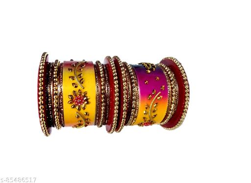 Multi Colour Bangle Set | Rajputi Design Seep Chuda Set | Rajasthani chuda | Rajwadi Bangles | Traditionally Rajasthani