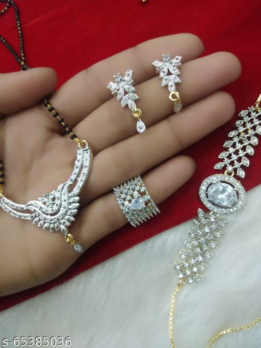 1 pc mangalsutra with earrings ring and breclet