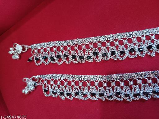 Beautiful silver plated anklets for women and girls