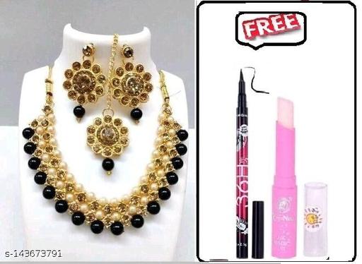 Nancy-Black-Alloy-Jewellery-Set-And-36h-and-Magic-Pink-Balm