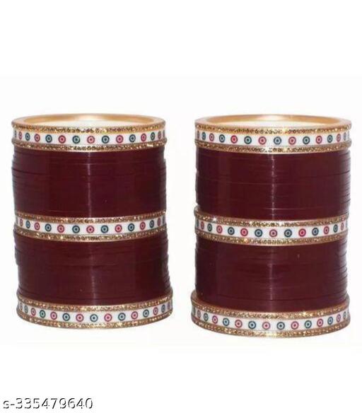 Maroon chooda set Premium Quality Chooda Femine Elegent Shimmering Chooda /Diva Chooda bracelet and bangles/Bridal Fancy Chooda/Punjabi Chooda/Rajasthani Chooda /Bridal Fashion beauty & Ethinic wear