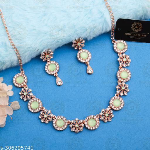 VORA-FASHION-Exclusive-Rose-Gold-Traditional-Necklace-for-Women