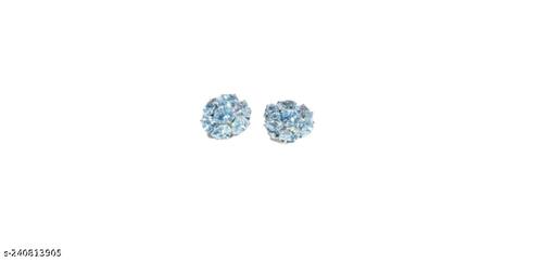 Sterling Silver Brilliant Cut Real Cubic Zirconia Fashion Stud Earrings For Men,Women,Children, and Girls