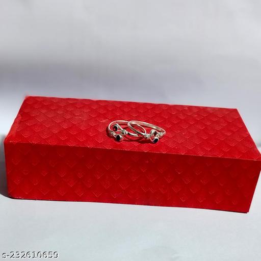 Silver Desginer Adjustable Toe Ring for Women and Girls
