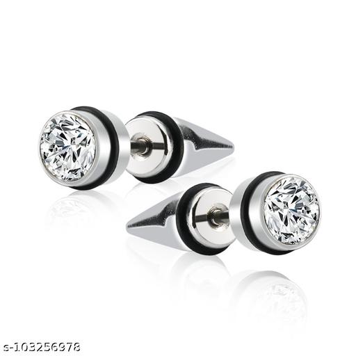 MEENAZ Valentine Jewellery Fashion Bali Style Golden Silver Hoop Earrings for Men Mens Boys Mans boyfriend girls Gents Women Ear Rings Stylish Stainless Steel Black Piercing Clip on square Stud Pierced Earring Magnetic Blue Gold Non pressing Combo Ea