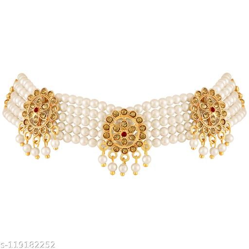 Stylish-Pearls-Beaded-Choker-Jewellery-Set