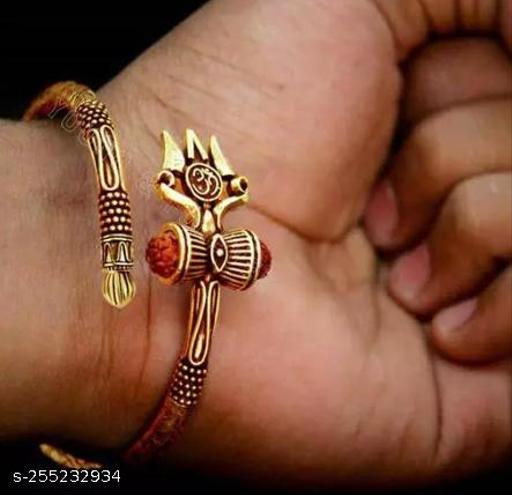 SHIV RUDRAKSHA WITH TRISHUL MEN'S KADA.